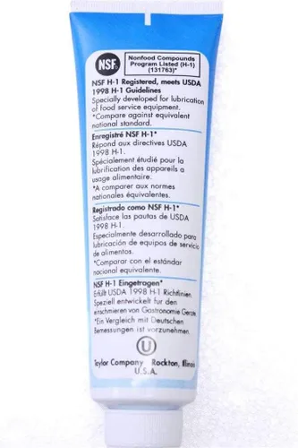 Vista 2 de 1 tubo de lubricante Taylor Blue de 4 onzas, lubricante sanitario de grasa segura para alimentos, para juntas tóricas, juntas, mezcladoras