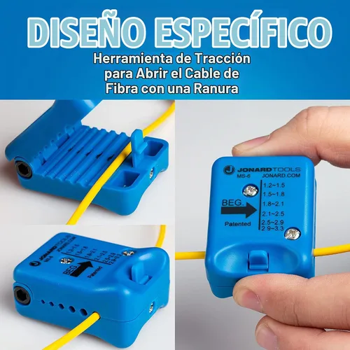 Vista 2 de Jonard Tools MS-6 - Cortadora de cables de fibra óptica de alcance medio (1,2 mm - 3 mm)