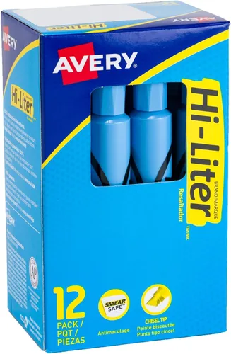 Vista 9 de Marcadores fluorescentes para escritorio HI-LITER, Azul claro
