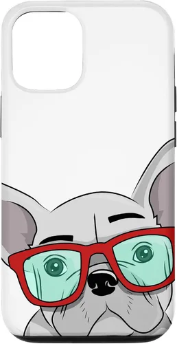 Vista 28 de French Bulldog Cute Glasses Frenchie Case for iPhone 17