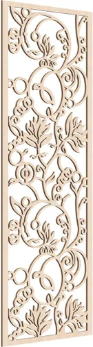 Vista 189 de Caspian Paneles de pared de madera con calado decorativo perforado, 9 3/8 pulgadas de ancho x 24 3/8 pulgadas de alto x 1/4 de alto, cereza