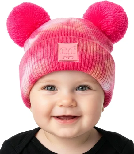 Vista 31 de Funky Junque Gorro de invierno con doble pompón para bebé de 0 a 12 meses, bonito gorro de punto acogedor para clima frío Patrón de tejido