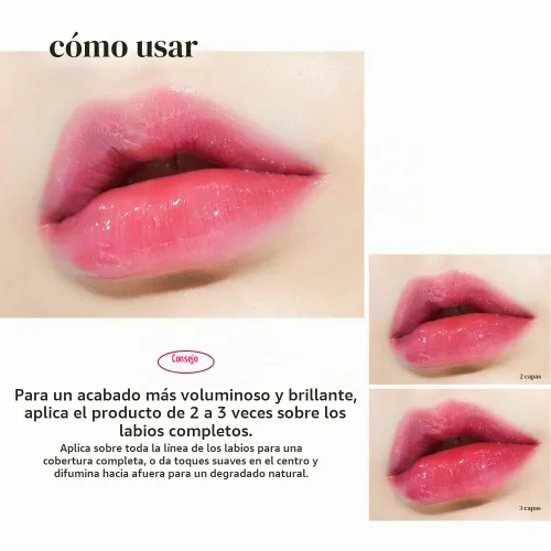 Vista 8 de ETUDE Dear Darling Oil Tint, #3 Neon Pink, Aceite hidratante para labios Rosa neón