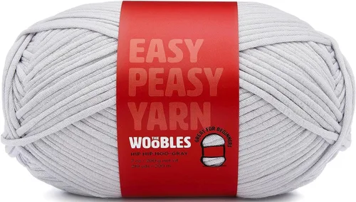Vista 8 de Woobles Easy Peasy Hilo para Principiantes - Hilo de Ganchillo y Tejer - Mediano #4 Worsted - Mezcla de Algodón-Nailon Como se ve en Shark Tank