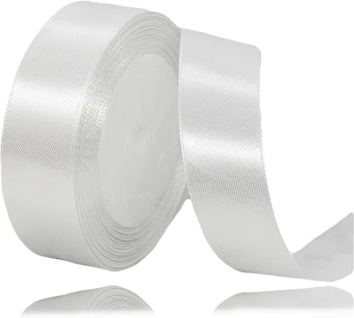 Vista 40 de Cinta beige de 1-1/2 pulgadas x 25 yardas, cinta de satén de tela de color sólido para envolver regalos, manualidades, ramos de novia, coronas