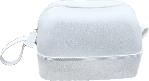 Vista 9 de Bolsa de maquillaje impermeable, bolsa de aseo de silicona, bolsa de almacenamiento de viaje portátil, bolsa de cosméticos lavable de gran Azul