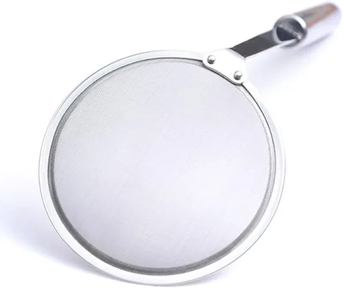 Vista 2 de Cucharón para Olla Caliente Extractor de Grasa - Filtro de Malla Fina de Acero Inoxidable para Eliminar Grasa y Espuma