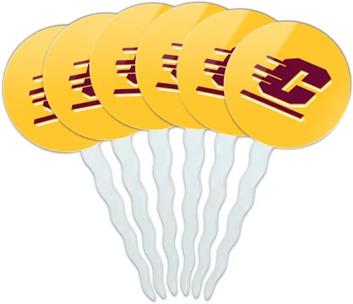 Vista 227 de Abilene Christian - Juego de 6 palillos para cupcakes con logotipo secundario
