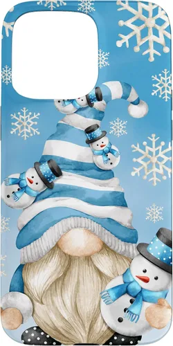 Vista 31 de Cute Winter Gnome Dad with Snowflake Decor and Snowman Case for iPhone 17