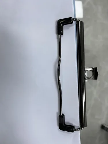 Vista 3 de 4 clips para portapapeles de 4.72 pulgadas de metal con agarre de goma y agujero para colgar para crear portapapeles de perfil bajo, tablero