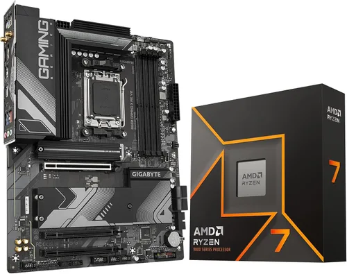 Vista 12 de MICRO CENTER Procesador de CPU AMD Ryzen 7 9700X con placa base GIGABYTE B850 Gaming WIFI6 (ATX, DDR5, 3X M.2, PCIe 5.0, USB-C, WIFI6)