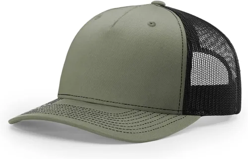 Vista 46 de Richardson 112 - Gorra de camionero de 5 paneles de alta calidad, ajustable, gorra Richardson en blanco estructurada Bark Duck Camo / Marrón