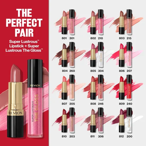 Vista 9 de Revlon - Brillo de labios, Super Lustrous The Gloss, no es pegajoso, acabado de alto brillo 200 Crystal Clear