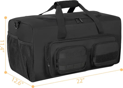 Vista 6 de OUUTMEE Bolsa de lona táctica militar para hombre, bolsa de gimnasio deportiva de viaje, bolsa de entrenamiento de fitness, bolsa de mano