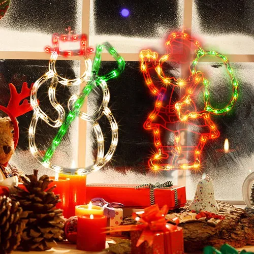 Vista 3 de Escultura de Navidad de 50L que incluye: 1 muñeco de nieve, 1 Papá Noel, 1