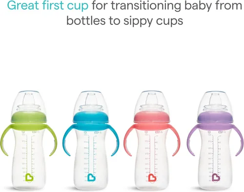 Vista 5 de Munchkin Gentle Transition Baby Sippy Cup, Baby First Sippy - Ayuda a bebés y niños pequeños a pasar de biberones a tazas, a prueba de derrames, 9