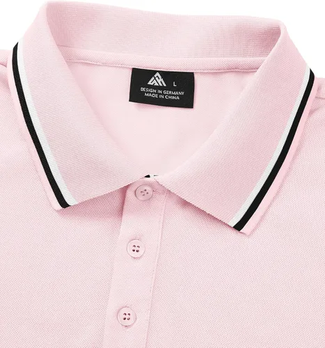 Vista 8 de GEEK LIGHTING Polo para hombre de manga corta con cuello casual de golf