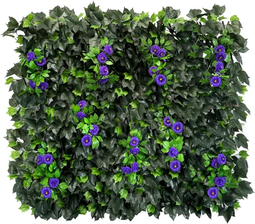 Vista 25 de Pantalla de Privacidad de Cerca Expandible para Balcón, Patio Exterior, Panel Decorativo de Cercado de Hiedra Artificial, Setos Artificiales