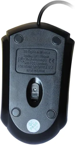 Vista 6 de WishLotus Logotipo de ratón para zurdos Grabado láser y proceso mate Resolución de 800 DPI Botón 3D Plug and Play Mini USB Ratón con cable adecuado