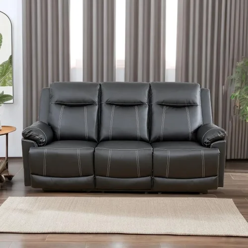 Vista 10 de A Ainehome Sofá reclinable de lujo, juego de muebles de sala de estar, sofá reclinable para caravana, sofá biplaza reclinable, para sala de estar