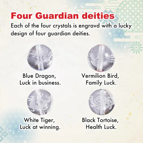 Vista 5 de herradura dinero suerte pulsera japonés feng shui estiramiento hombres mujeres unisex guardián deidades magnífico fresco regalo casual, Cristal