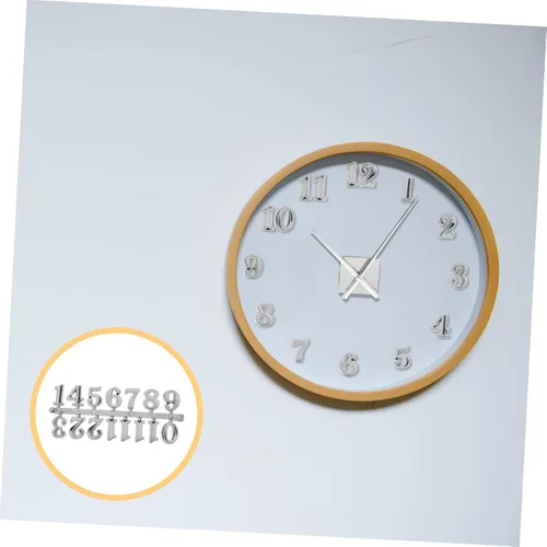 Vista 2 de 5Sets Números de reloj Números decorativos para relojes de pared Piezas de repuesto de plástico para decoración