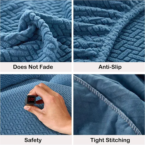 Vista 5 de Funda universal para sofá resistente al desgaste, fundas elásticas para sofá modular en forma de L, ambas fundas seccionales izquierda y derecha