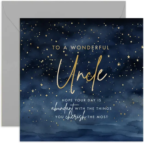 Vista 18 de Tarjeta de cumpleaños para novio, diseño de estrellas maravillosas, tarjeta de cumpleaños masculina para hombres y adultos, diseño de cielo