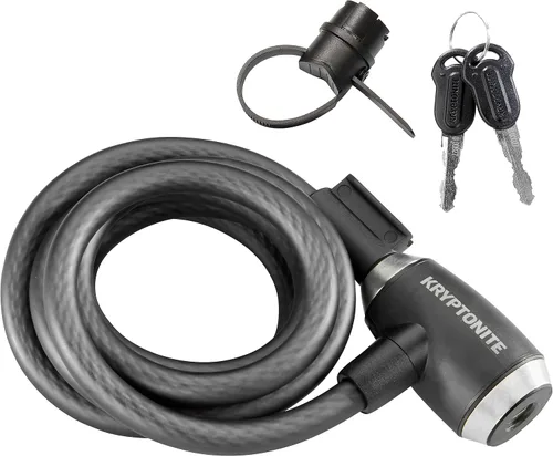 Vista 8 de Kryptonite KryptoFlex - Cable de bloqueo de bicicleta, 2 pies, 6 pies, 10 pies de largo, 0.472 in de grosor, cable de acero trenzado resistente