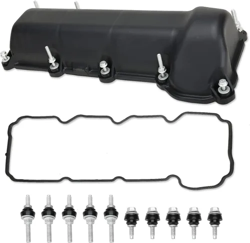 Vista 8 de Juego de tapa de válvula de motor izquierdo y derecho MITZONE con juntas y pernos compatible con 2002-2012 Dodge Dakota Durango Nitro RAM 1500 Jeep