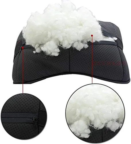 Vista 4 de 2 fundas de cuero para reposacabezas de automóvil, fundas de cojín para almohada (beige)