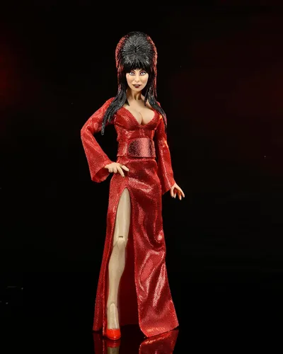 Vista 4 de NECA - Elvira - Figura de acción vestida de 8 pulgadas - "Red, Fright, and Boo