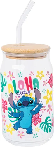 Vista 36 de Silver Buffalo Disney Alice in Wonderland Tarro de vidrio con tapa de bambú y pajita de vidrio, 16 onzas