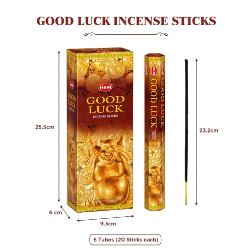 Vista 5 de Good Luck - Caja de seis tubos de 0.71 oz - HEM Incense