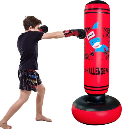 Vista 9 de Punching Bag Kid,Boxing Bag for Kids,Inflatable Dummy, Inflatable Punching Bag, De-Stress Boxing Bag for Kids.