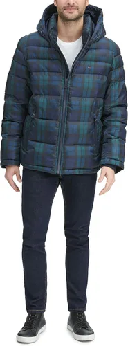 Vista 5 de Tommy Hilfiger Men's Hooded Puffer Jacket (Standard and Big & Tall)