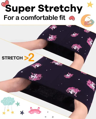 Vista 3 de DAUGHTER QUEEN Pijama de algodón para niñas de 4 piezas, talla 18 meses-12 años