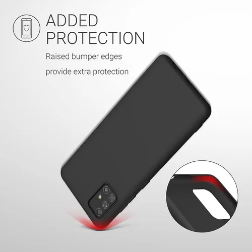 Vista 5 de kwmobile Funda compatible con Samsung Galaxy A51 - Funda protectora de silicona TPU suave y delgada, color negro mate