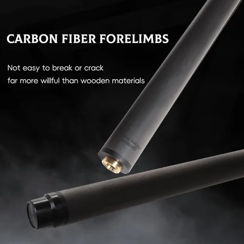 Vista 5 de 100% Carbon Fiber Shaft, Black Technology Shaft of Pool Cue Front Part for Billiard Play/Break/Snooker Cue Shaft with Foam- 737 mm,745mm,765mm