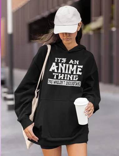 Vista 3 de Tstars Anime Hoodie Women Teen Girls Its An Anime Thing Novelty Pullover Hoodies