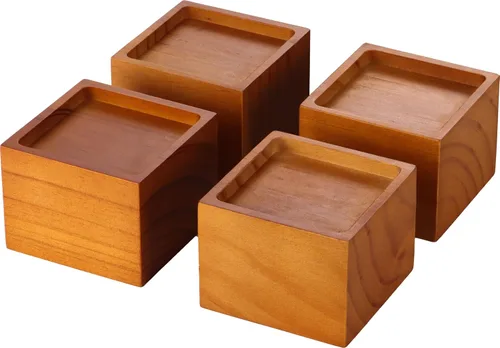 Vista 9 de Elevadores de muebles de cama de madera Lufia de 1 pulgada, elevadores de muebles de madera de pino macizo: mejora la durabilidad, la comodidad