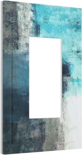 Vista 119 de Taupe Beige Marrón Gris Abstracto Arte 1-Banda Interruptor de Luz Doble de Recepción Placa de Pared Toma Cubiertas Eléctricas Decorativas Modernas
