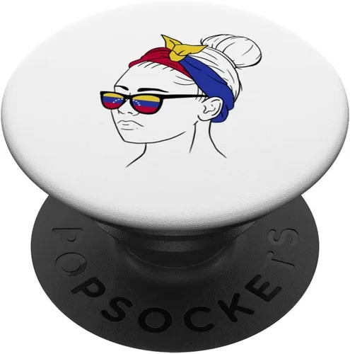 Vista 6 de Venezuelan Girl Venezuela Heritage Venezuelan Roots PopSockets MagSafe PopGrip for iPhone