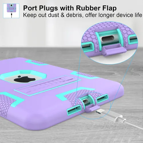 Vista 4 de CCMAO Funda para iPad mini 5 2019, iPad mini 4 2015, funda protectora híbrida resistente a prueba de golpes para iPad mini 5ª/4ª generación 7.9