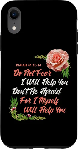 Vista 8 de Funda bíblica para iPhone 15 con texto en inglés "Do not Fear Isaías