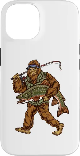 Vista 4 de iPhone 16 Brook Trout River Fishing Bigfoot Hunting Fishermen Case