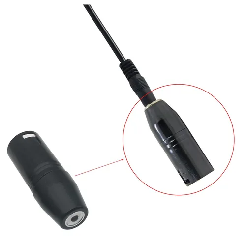 Vista 3 de 2 unids XLR a 0.138 in conector TRS estéreo micrófono adaptador TRS Mini-Jack hembra a 3-pin XLR macho convertidor de audio para videocámaras