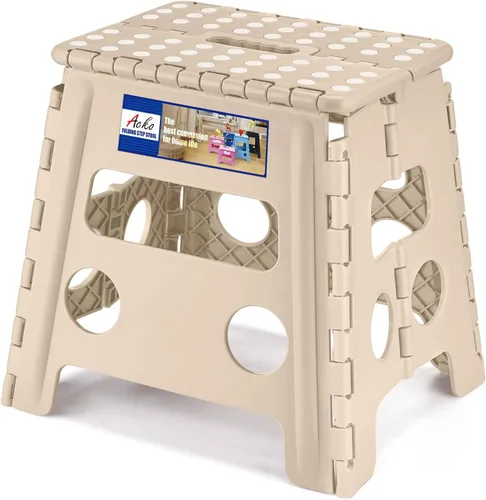 Vista 36 de ACKO Taburete plegable de 13 pulgadas, soporta 300 libras para adultos y Bicolor Verde