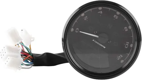 Vista 9 de Acouto Velocímetro tacómetro para motocicleta 12000RPM universal motocicleta retroiluminación LED tacómetro digital velocímetro medidor MPH DC 12V