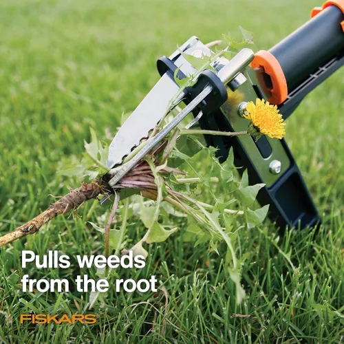 Vista 10 de Fiskars Herramienta de desmalezado de pie con 3 garras, desmalezador de jardín, herramienta de deshierba manual con mango ergonómico de 39" de largo